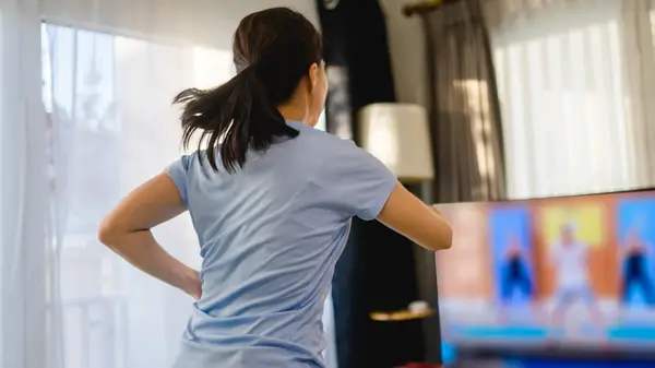 Woman doing aerobics
