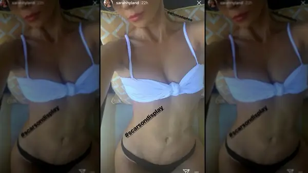 An Instagram story selfie showing Sarah Hyland