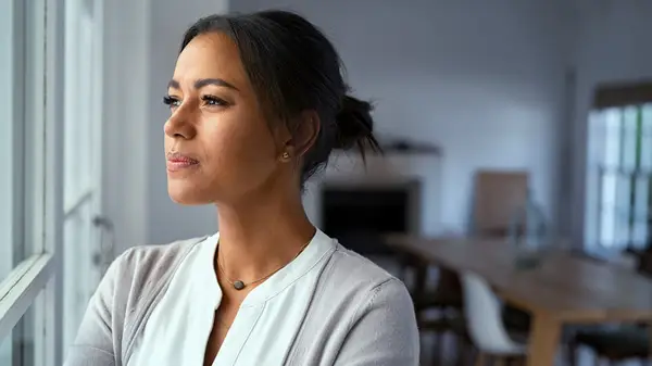woman at a work desk