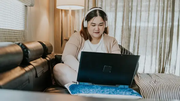 Woman on her computer