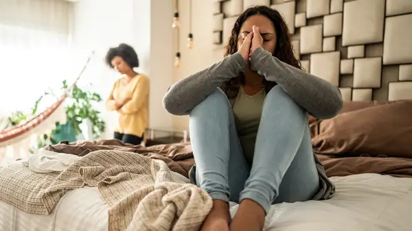 Queer couple fighting