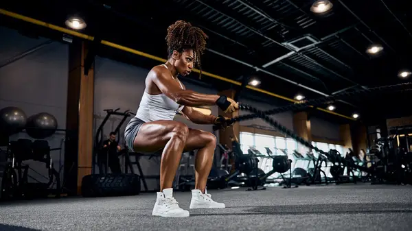 Athletic woman working out 