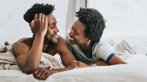 Man and woman kissing