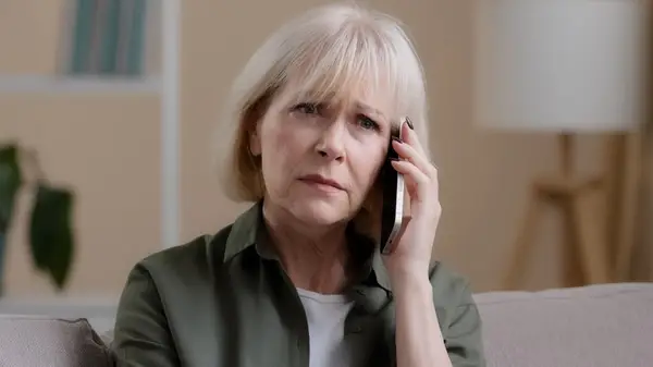 Woman talking on phone