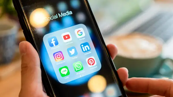 Phone showing social media apps