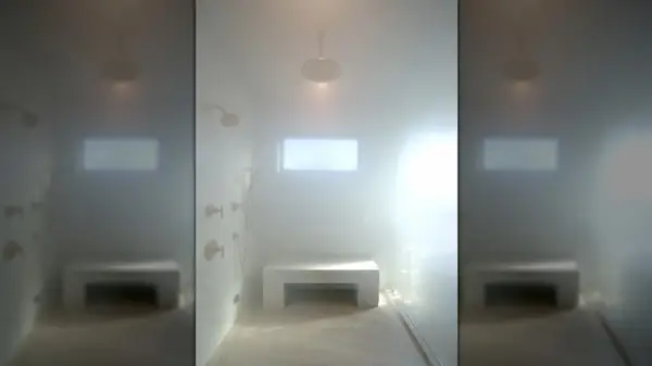 A steam shower