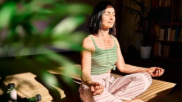 Meditating woman