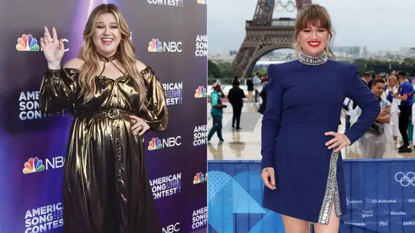 Kelly Clarkson in 2022 and 2024