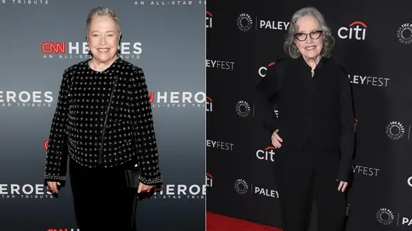 Kathy Bates in 2019 and 2025