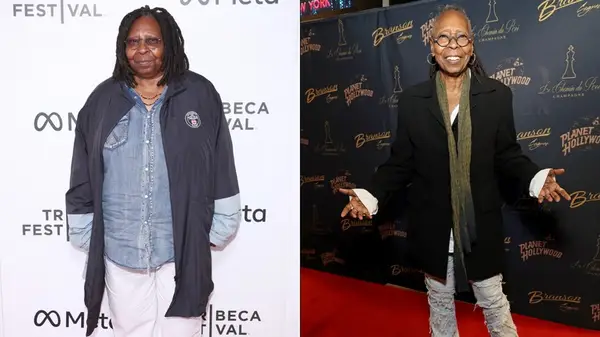 Whoopi Goldberg in 2022 and 2025