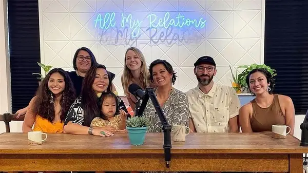 The All My Relations workers posing together