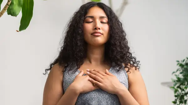 Woman meditating