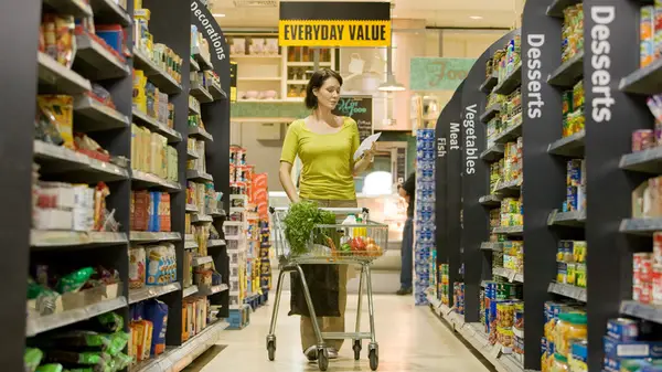 Woman grocery shopping 